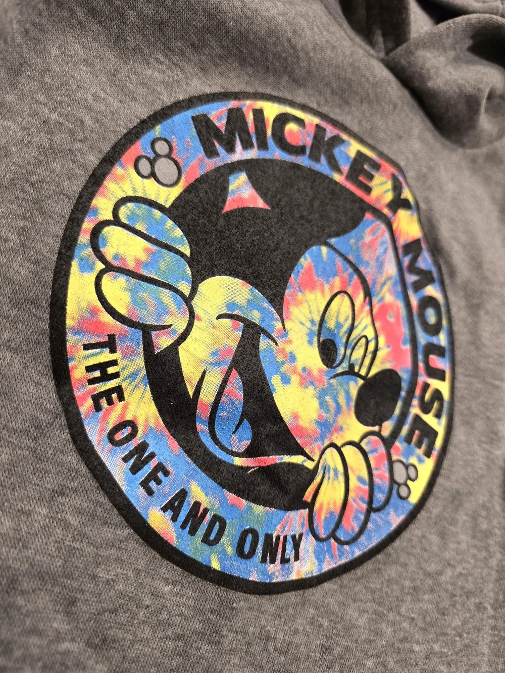 Disney Mickey Mouse Toddler 2 Piece Hoodie Jogger Set Gray Tie Dye Size 4